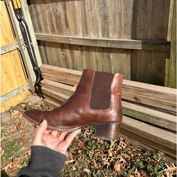 Frye brown Leather Chelsea Ankle Boots black 7.5 fall winter - Picture 8 of 16